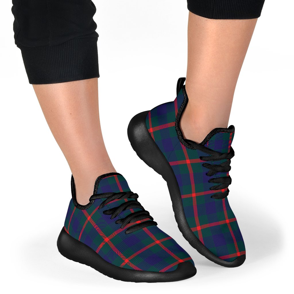 Agnew Family Modern Tartan Mesh Knit Sneakers