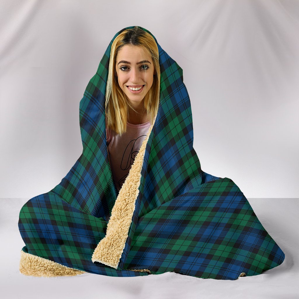 Blackwatch Ancient Tartan Hooded Blanket