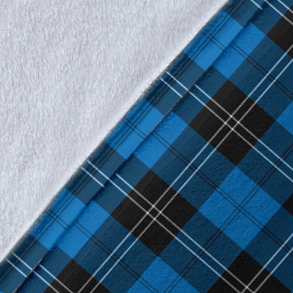 Ramsay Blue Ancient Tartan Crest Blanket Wave Style