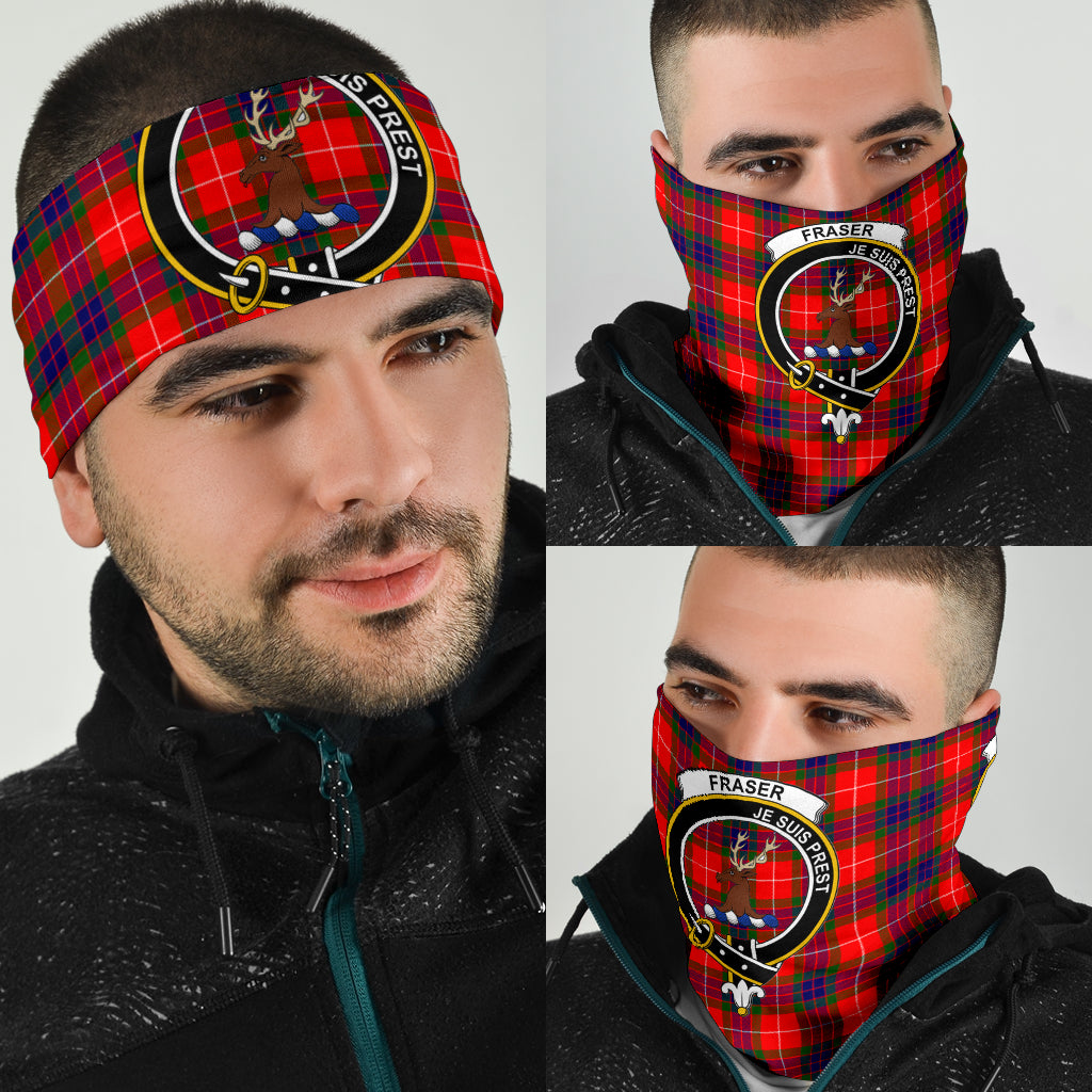 Fraser Modern Tartan Crest Bandana - Neck Gaiter