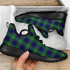 Alexander Family Tartan Mesh Knit Sneakers