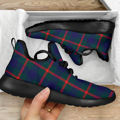 Agnew Family Modern Tartan Mesh Knit Sneakers