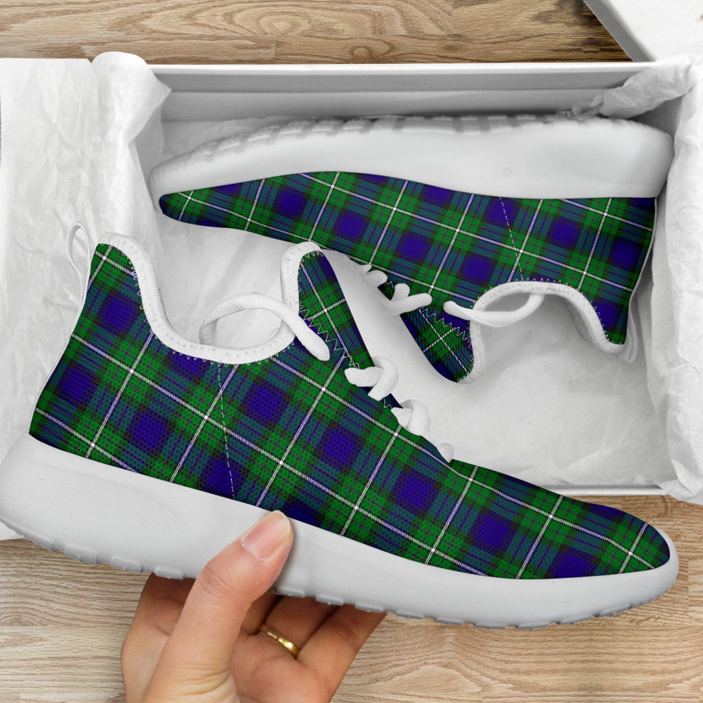 Alexander Family Tartan Mesh Knit Sneakers