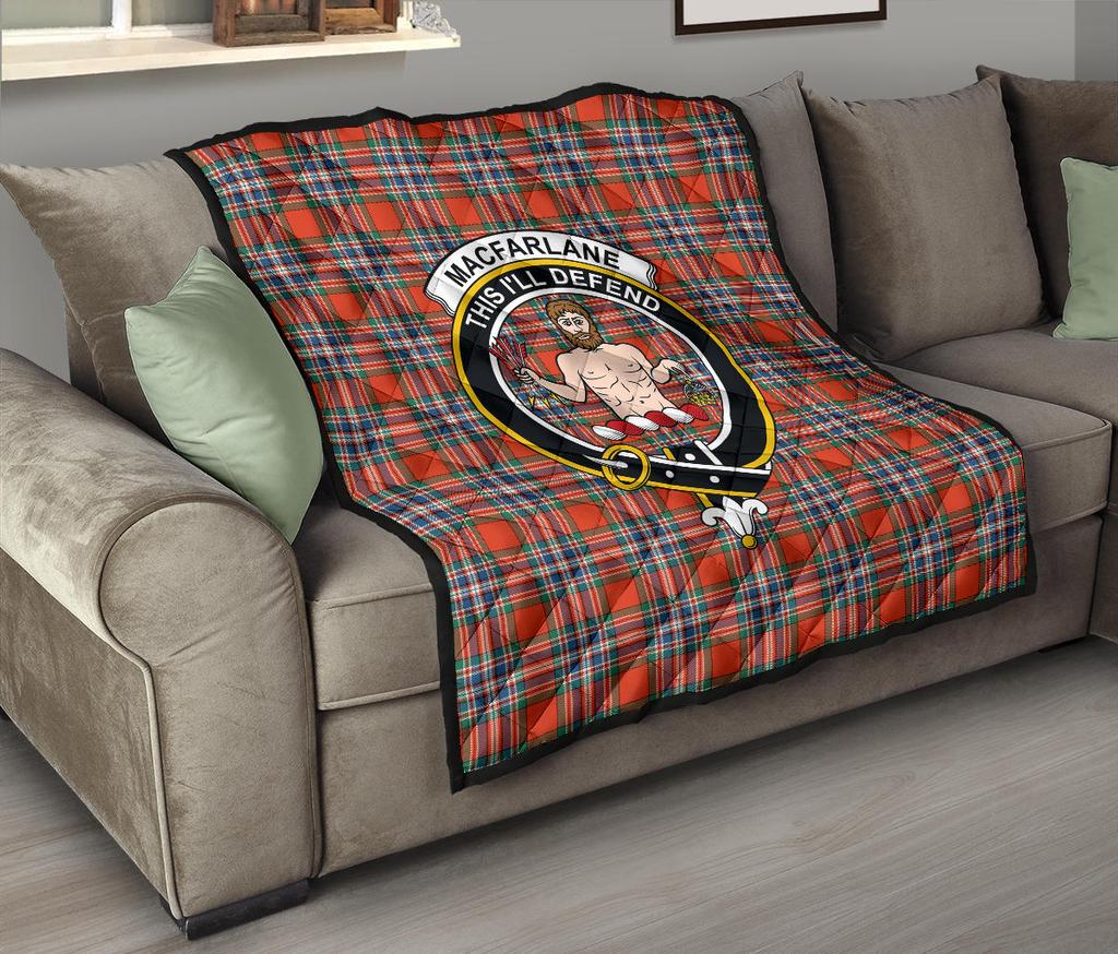 MacFarlane Tartan Crest Quilt