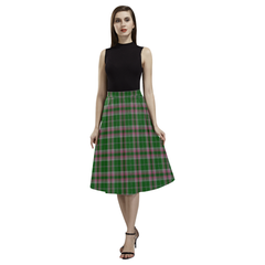 Gray Hunting Tartan Aoede Crepe Skirt