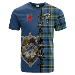 Hope Ancient Tartan T-shirt - Lion Rampant And Celtic Thistle Style