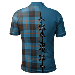 Horsburgh Tartan Polo Shirt - Lion Rampant And Celtic Thistle Style