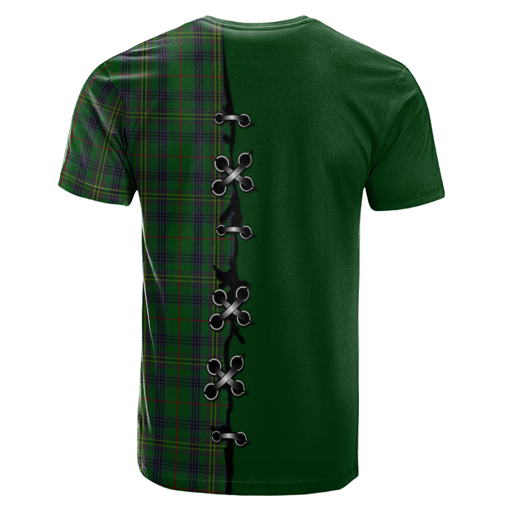 Kennedy Tartan T-shirt - Lion Rampant And Celtic Thistle Style