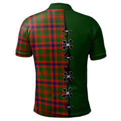 Kinninmont Tartan Polo Shirt - Lion Rampant And Celtic Thistle Style