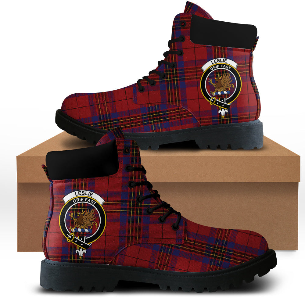 Leslie Red Tartan All Season Boots