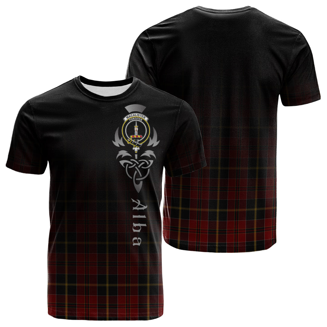 MacAlister Of Skye Tartan Crest T-shirt - Alba Celtic Style
