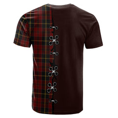 MacAlister of Skye Tartan T-shirt - Lion Rampant And Celtic Thistle Style