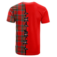 MacBain Tartan T-shirt - Lion Rampant And Celtic Thistle Style