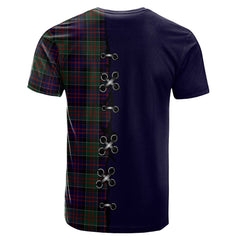 MacDonald of Clanranald Tartan T-shirt - Lion Rampant And Celtic Thistle Style