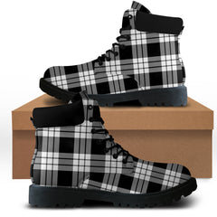 MacFarlane Black White Tartan All Season Boots