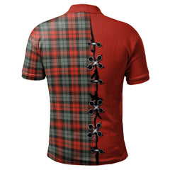 MacLachlan Weathered Tartan Polo Shirt - Lion Rampant And Celtic Thistle Style