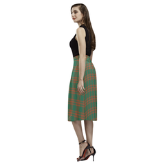 Menzies Green Ancient Tartan Aoede Crepe Skirt