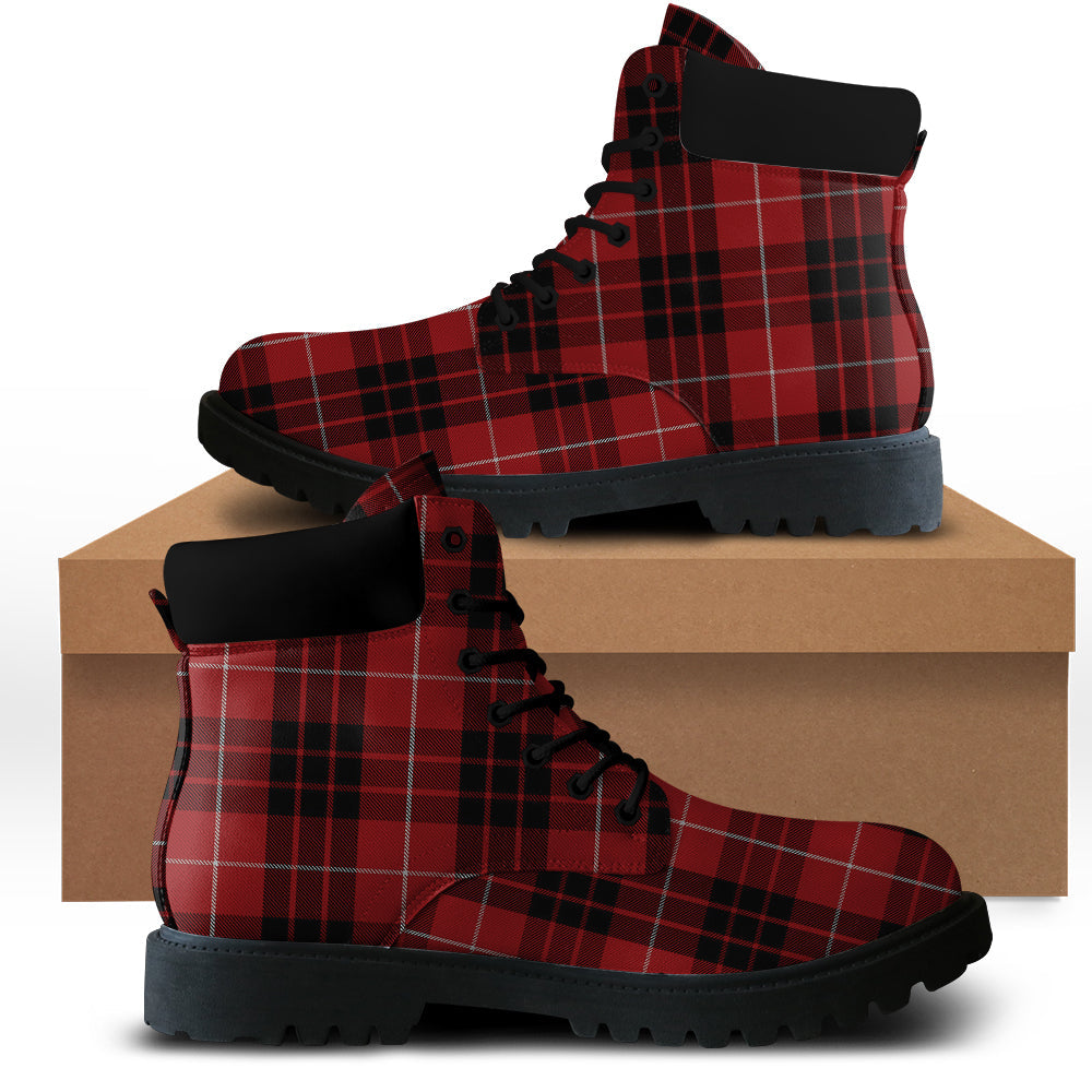 Munro Black And Red Tartan All Season Boots