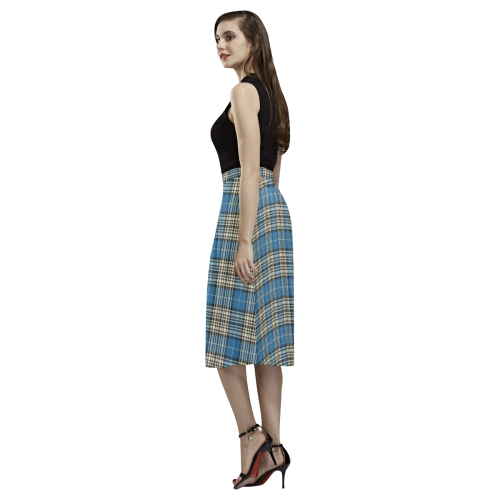 Napier Ancient Tartan Aoede Crepe Skirt