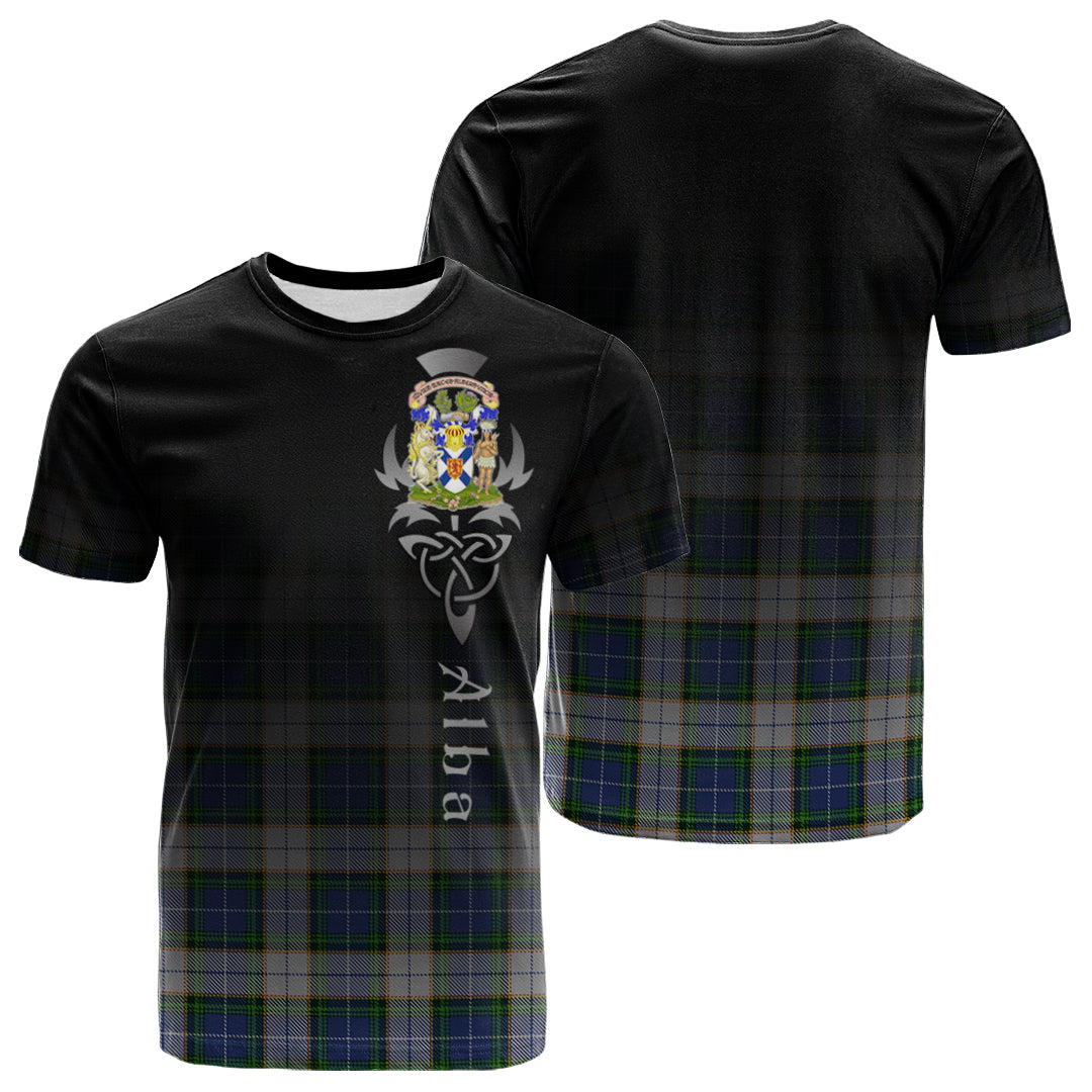 NovaScotia District Dress Tartan Crest T-shirt - Alba Celtic Style