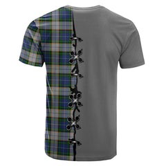NovaScotia District Dress Tartan T-shirt - Lion Rampant And Celtic Thistle Style