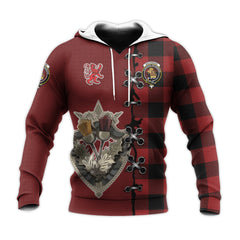 Rob Roy Macgregor Tartan Hoodie - Lion Rampant And Celtic Thistle Style