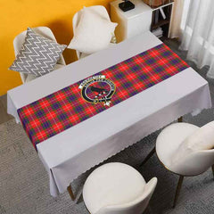 Abernethy Tartan Crest Table Runner - Cotton table runner