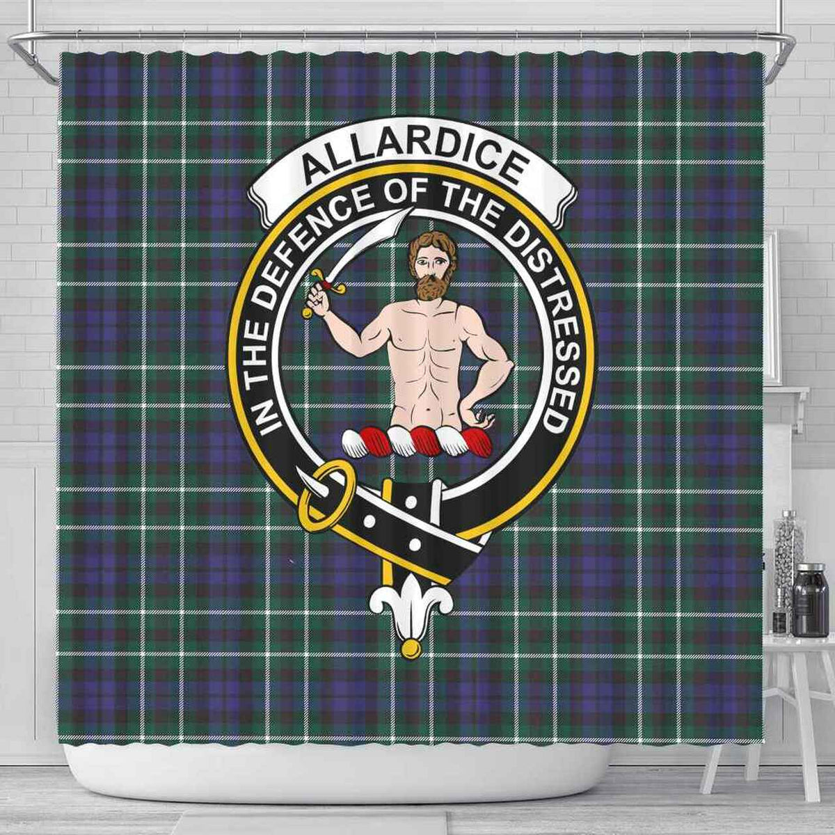 Allardice Tartan Crest Shower Curtain