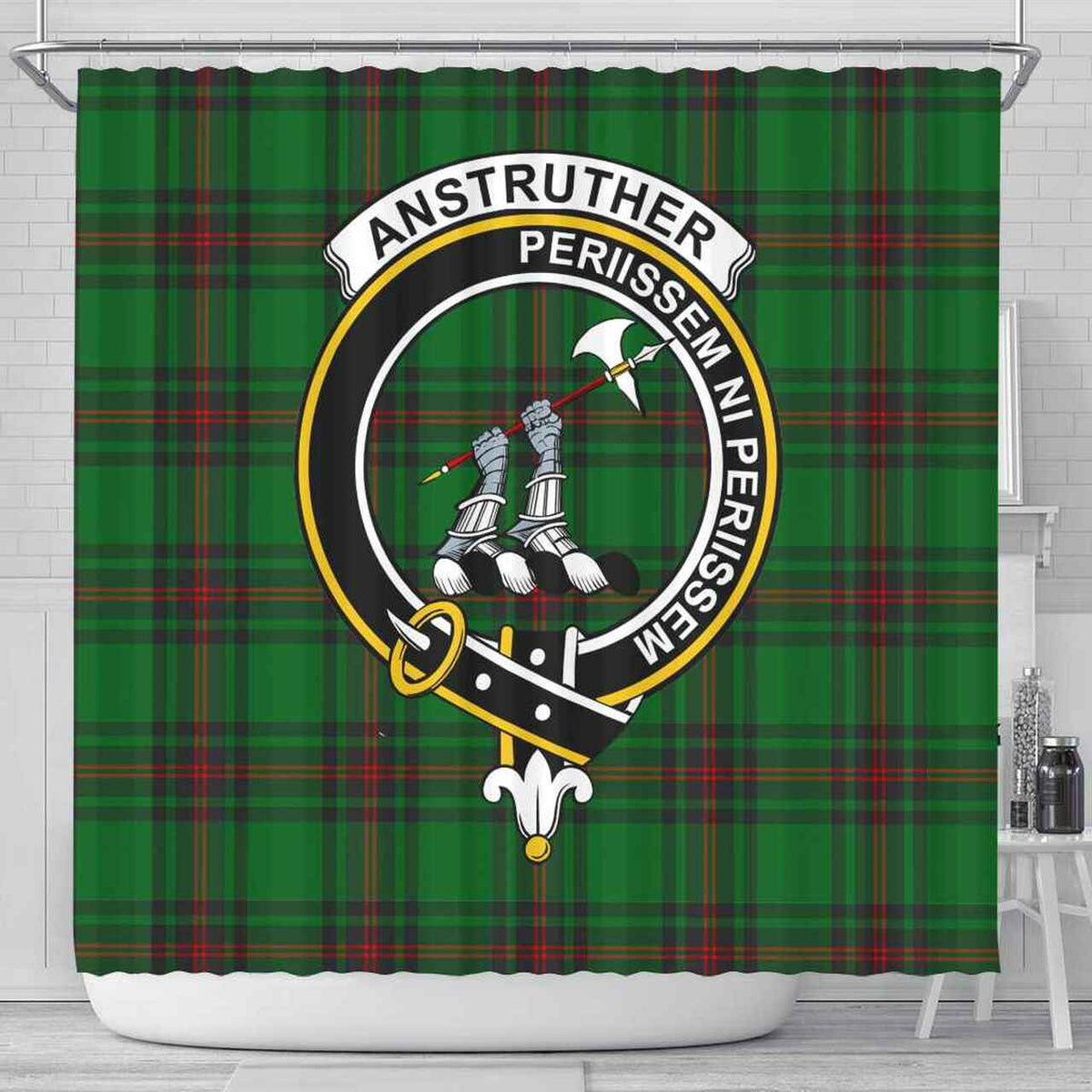 Anstruther Tartan Crest Shower Curtain