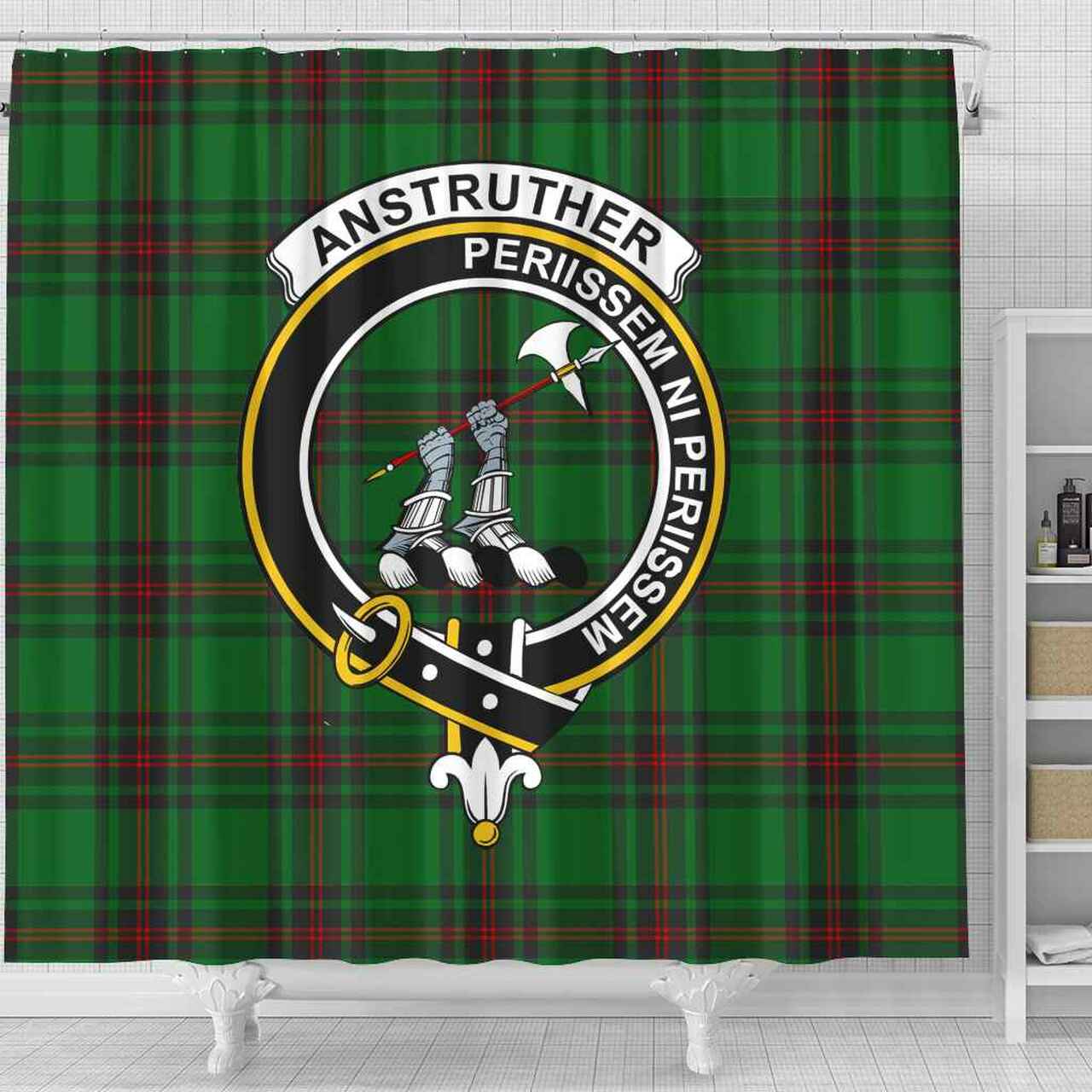 Anstruther Tartan Crest Shower Curtain