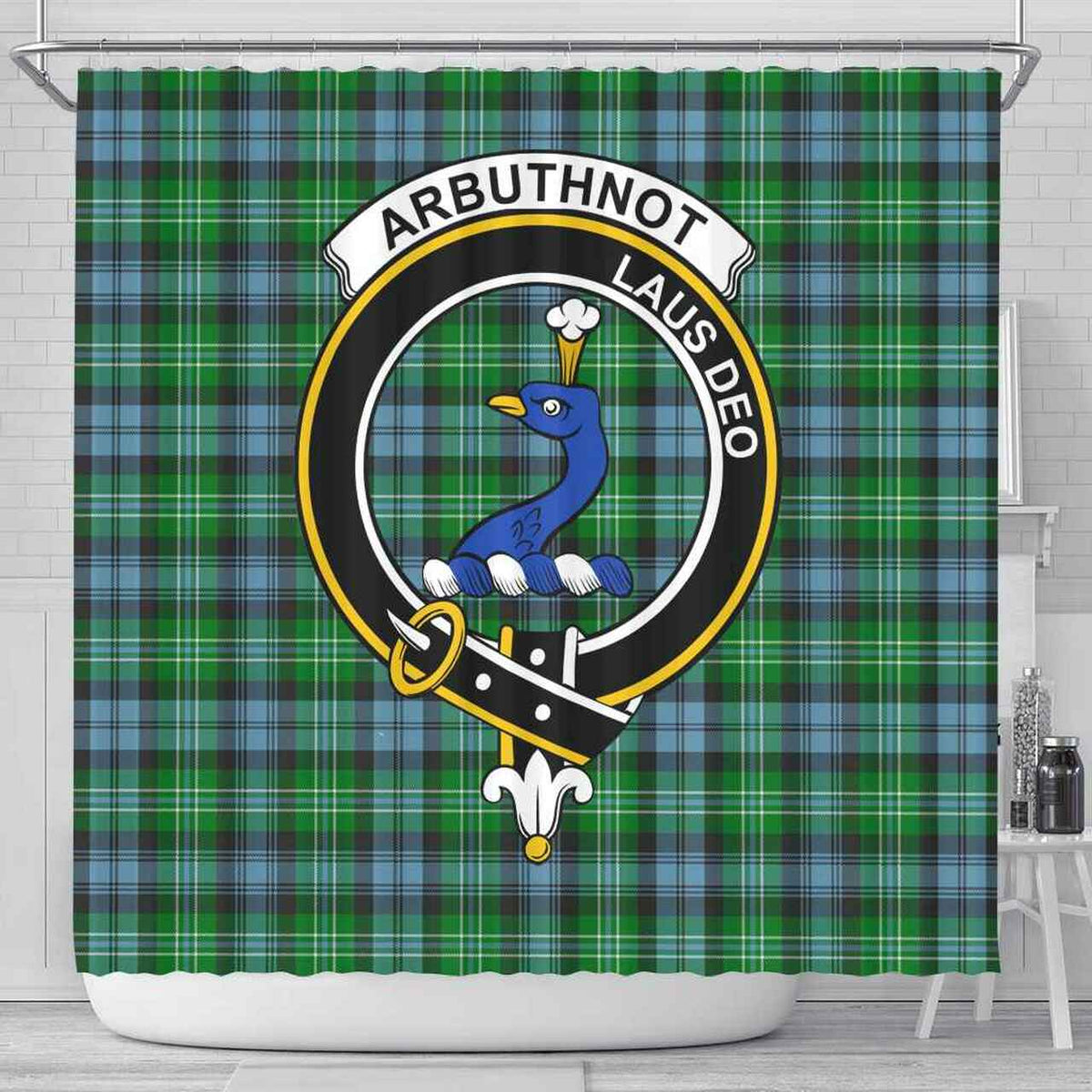 Arbuthnot Tartan Crest Shower Curtain