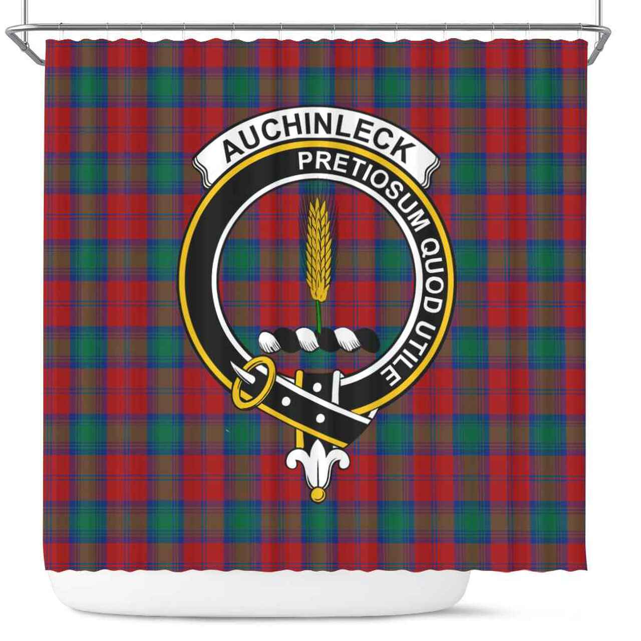 Auchinleck Tartan Crest Shower Curtain