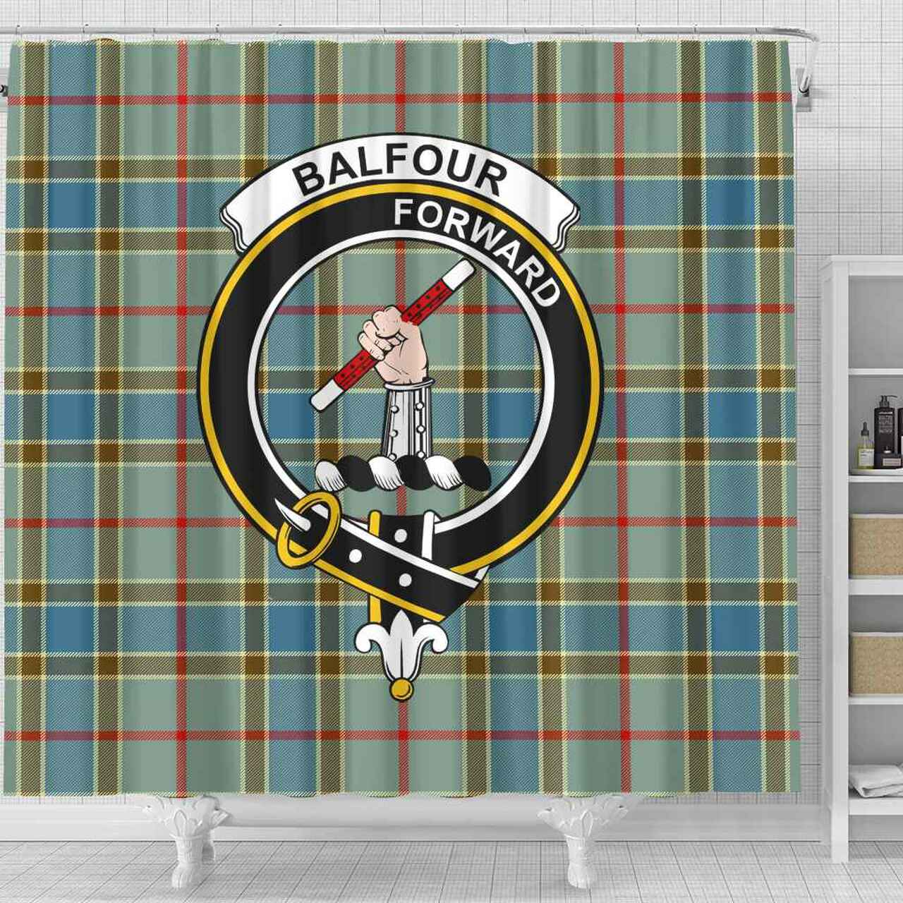 Balfour Tartan Crest Shower Curtain