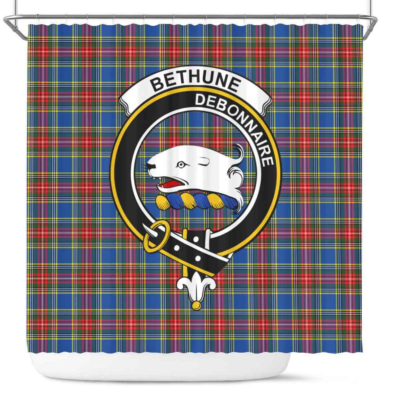 Bethune Tartan Crest Shower Curtain