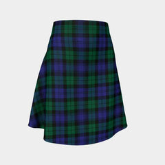 Blackwatch Modern Tartan Flared Skirt