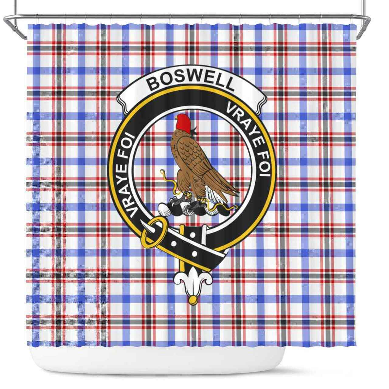 Boswell Tartan Crest Shower Curtain