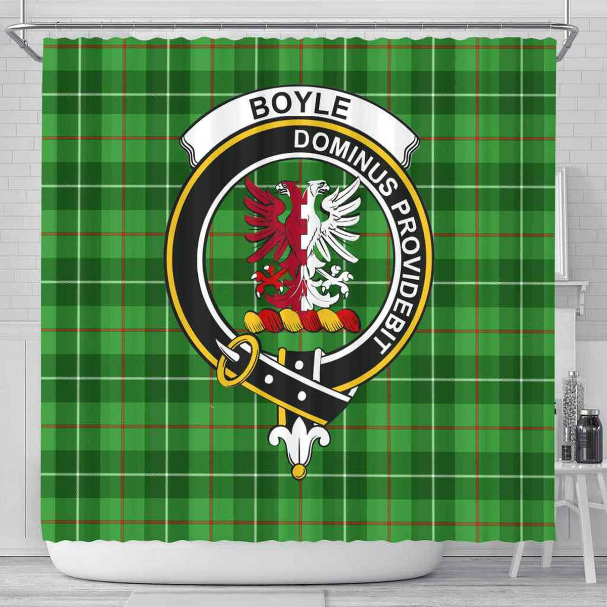 Boyle Tartan Crest Shower Curtain