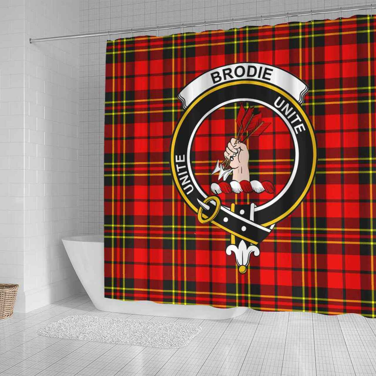 Brodie Tartan Crest Shower Curtain