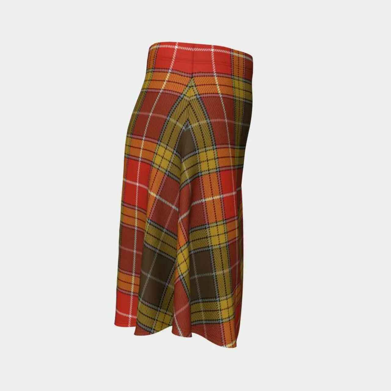 Buchanan Old Set Weathered Tartan Flared Skirt