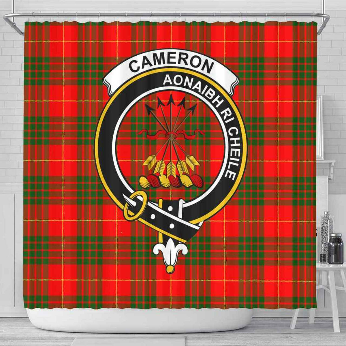 Cameron Tartan Crest Shower Curtain