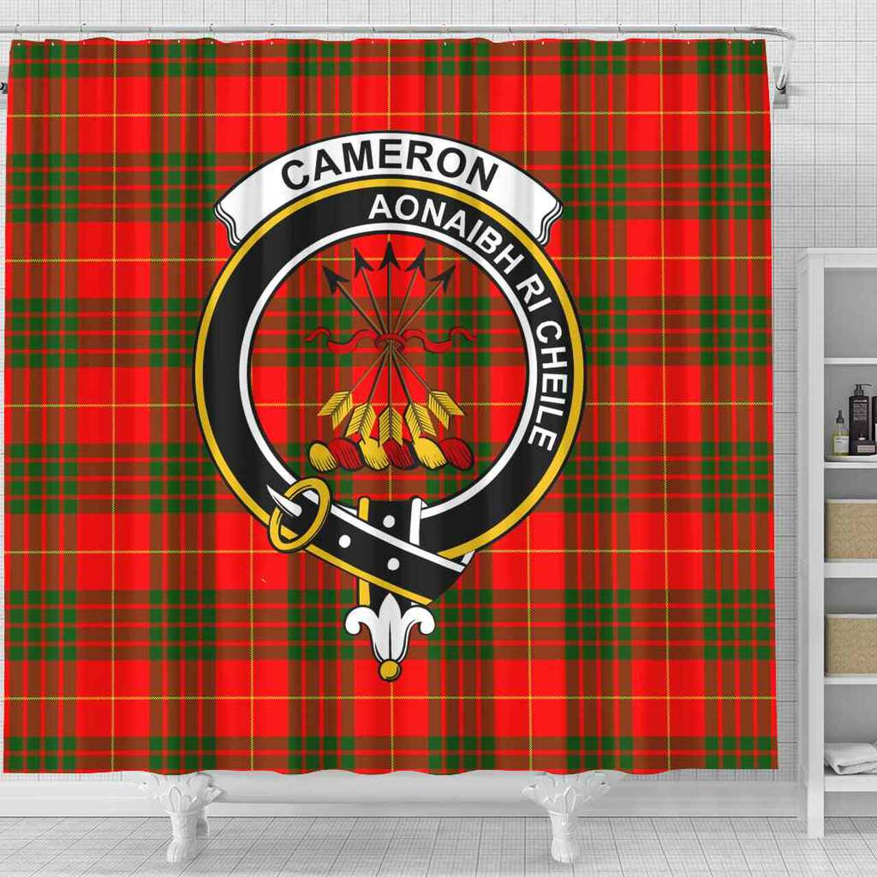 Cameron Tartan Crest Shower Curtain