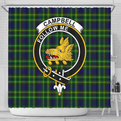 Campbell of Cawdor Tartan Crest Shower Curtain