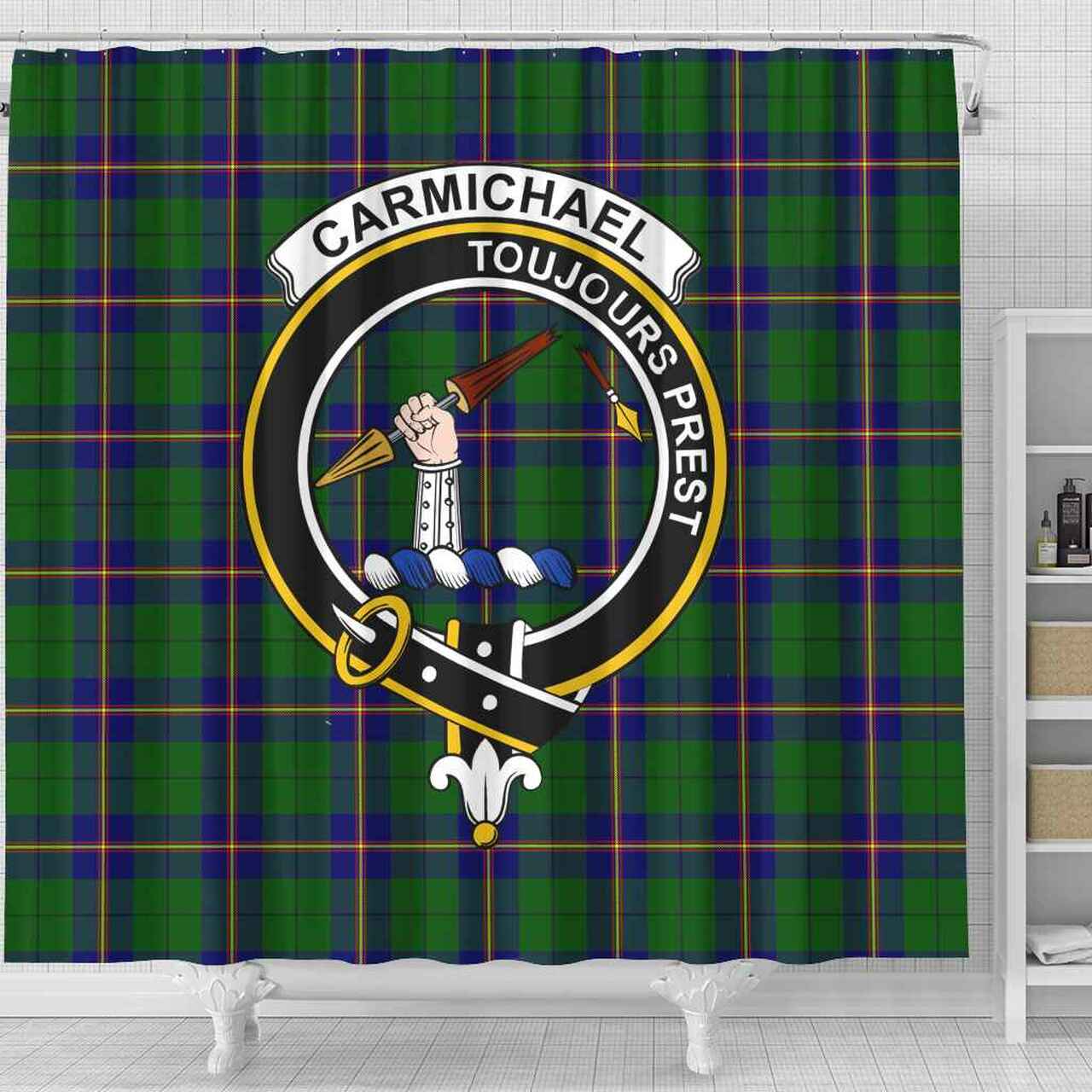 Carmichael Tartan Crest Shower Curtain