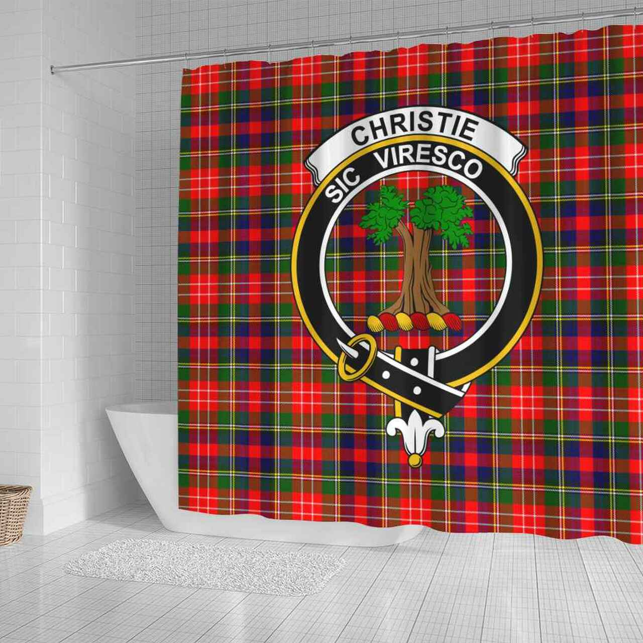 Christie Tartan Crest Shower Curtain