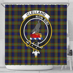 Clelland Tartan Crest Shower Curtain