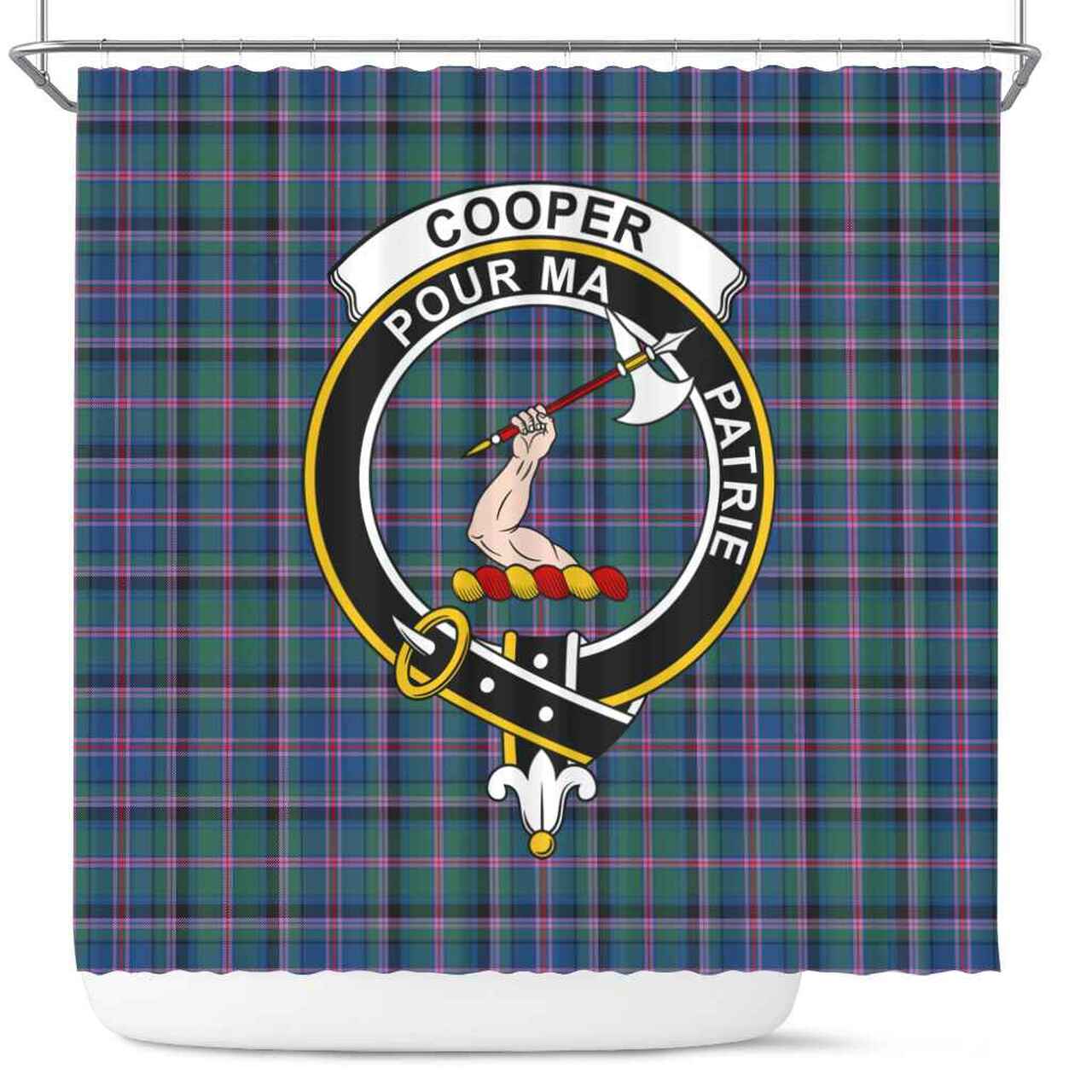 Cooper Tartan Crest Shower Curtain