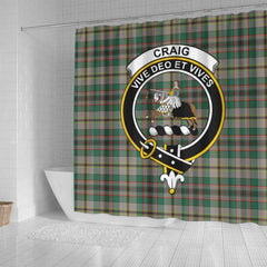 Craig Tartan Crest Shower Curtain