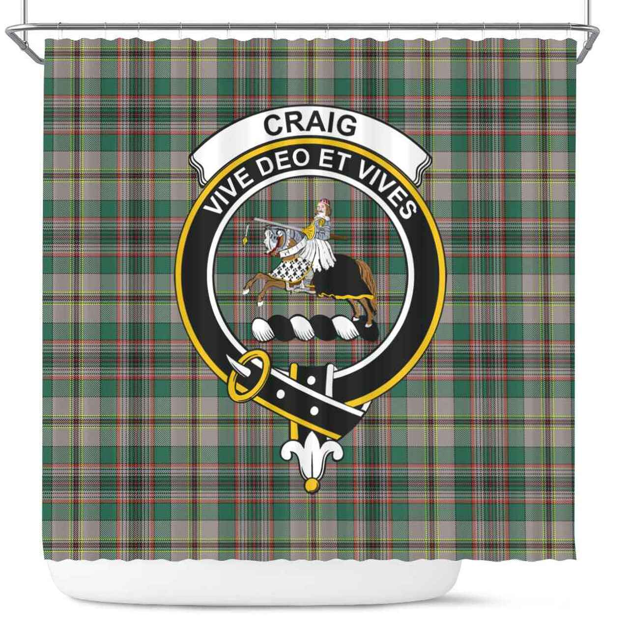 Craig Tartan Crest Shower Curtain