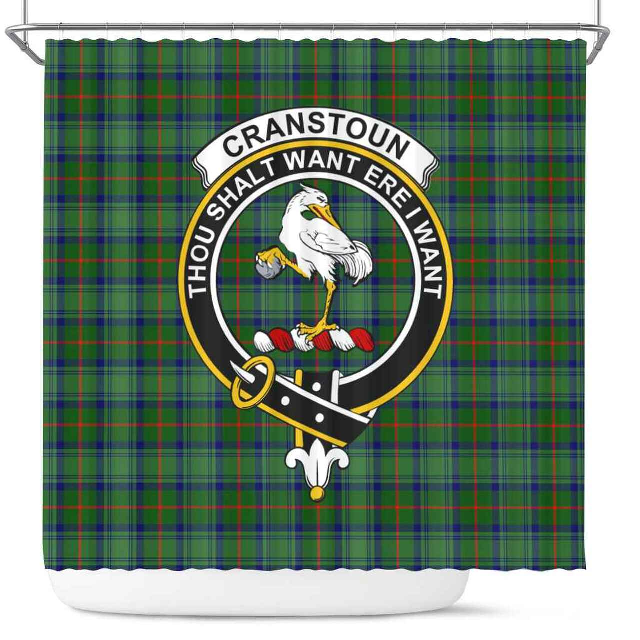 Cranstoun Tartan Crest Shower Curtain