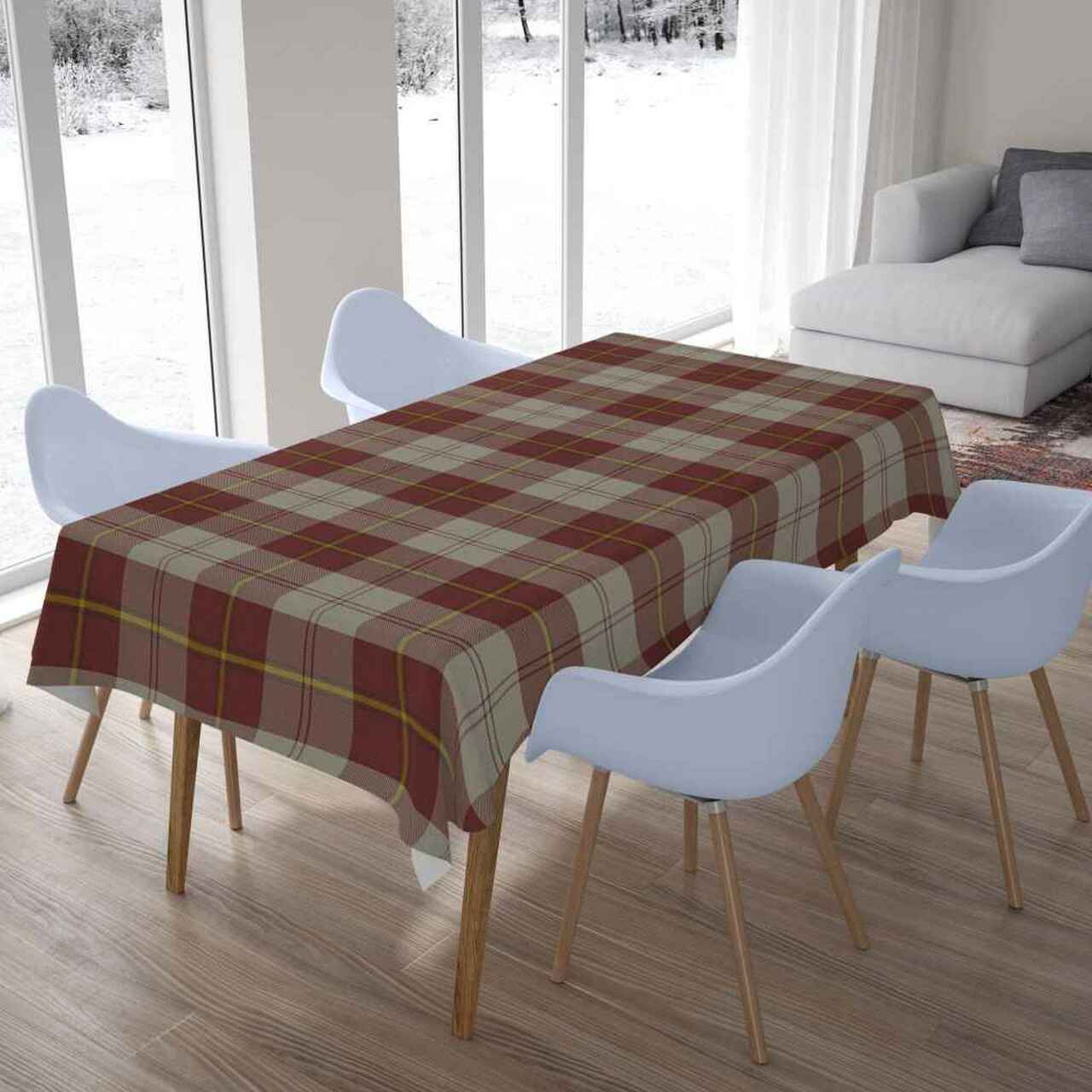 Cunningham Burgundy Dancers Tartan Tablecloth